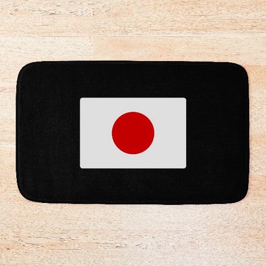 Japanese Flag Of Japan Bath Mats