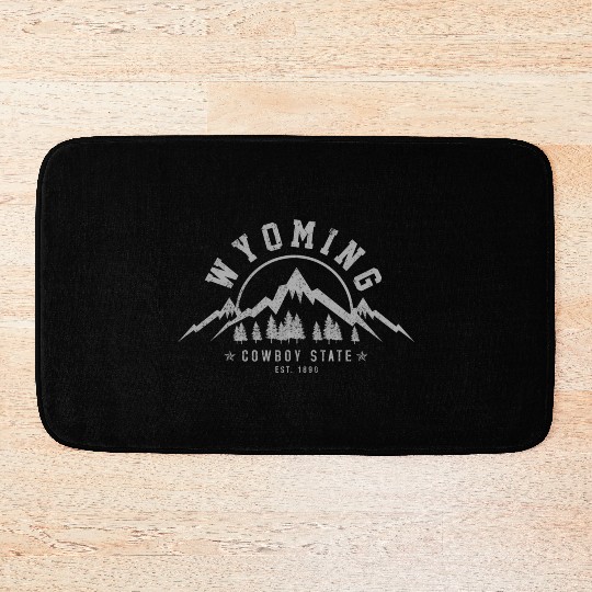 Wyoming The Cowboy State Est 1890 Moains Bath Mats