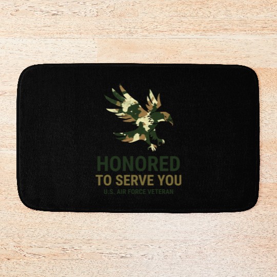 Honored To Serve You Us Air Force Vetera Bath Mats