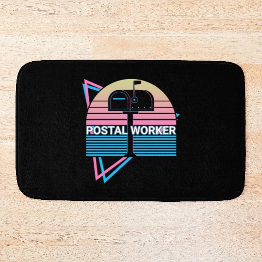 Postal Worker Postal Service Postman Retro Bath Mats