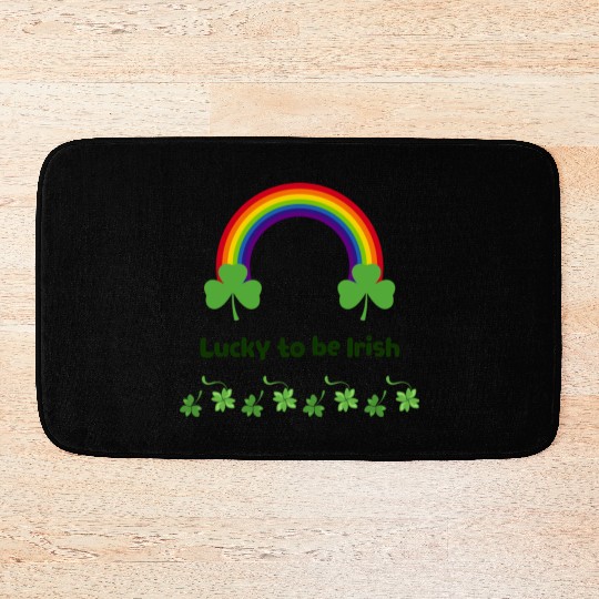 Lucky to be Irish green Bath Mats