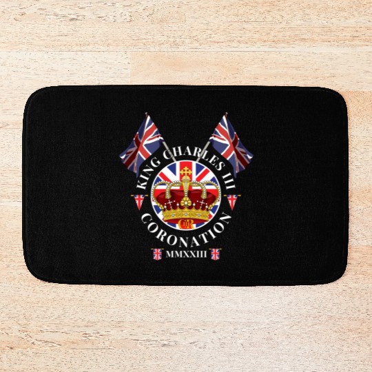King Charles Iii British Monarch Royal Coronation Bath Mats