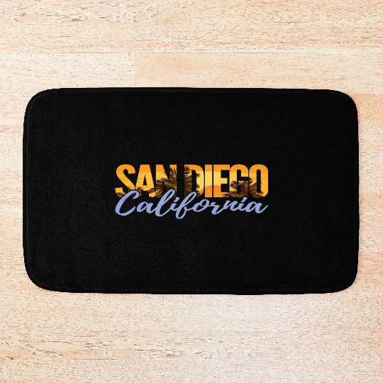 San Diego California Beach Vacation Bath Mats