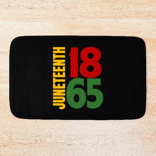 Black Proud African American For Juneteenth Bath Mats