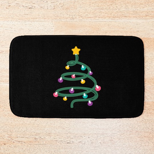 Christmas Light Christmas Tree Bath Mats