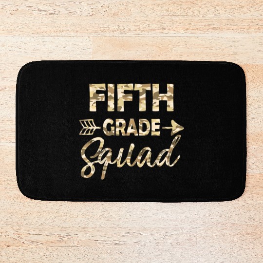 Fifth Grade Camo Teacher Welcome Back To School Bath Mats