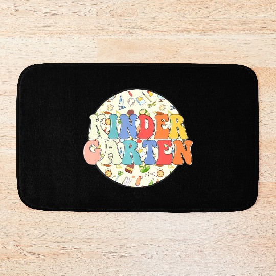 First Day Kindergarten Teacher Student Back To Bath Mats