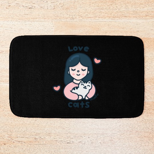 Kawaii Cat Lover Bath Mats