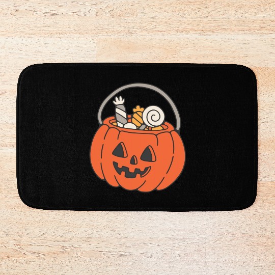 Trick Or Treat Halloween Jack O Lantern Bath Mats