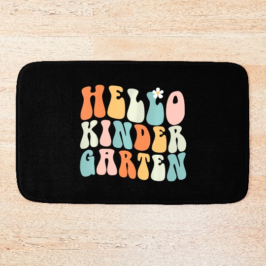 Hello Kindergarten Teacher Team Back To School Bath Mats
