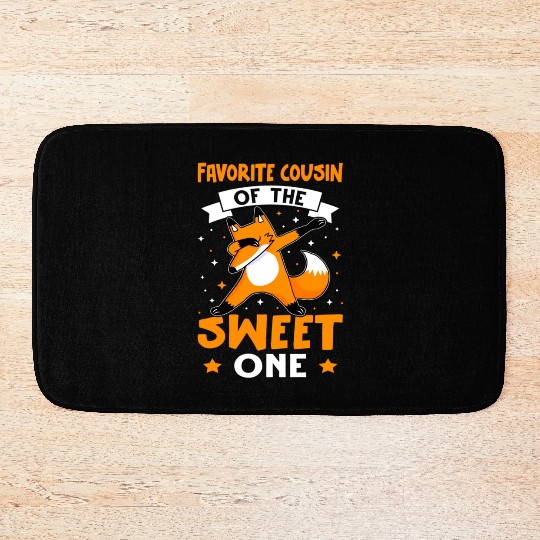 Favorite Cousin Of The Sweet One Fox Dab Bath Mats