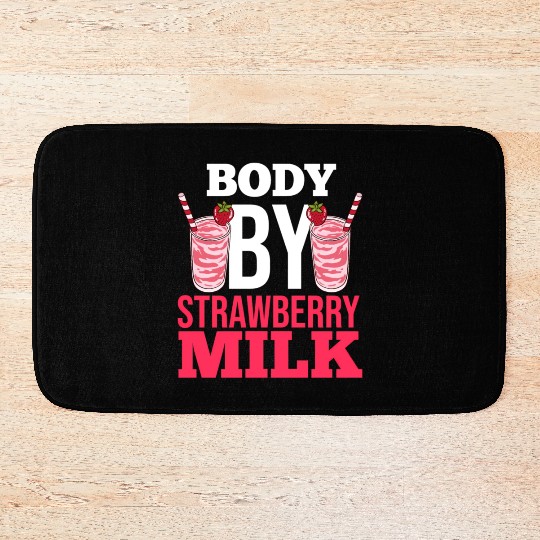 Strawberry Milk Shake Korean Vegan Japanese Bath Mats