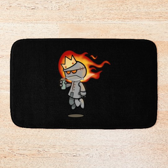 Cute Grumpy Robot King Bath Mats
