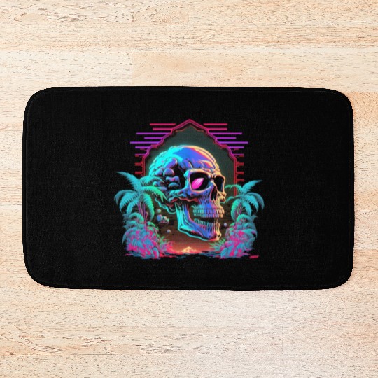 ull Vaporwave Retrowave Aesthetic Synthwave Bath Mats