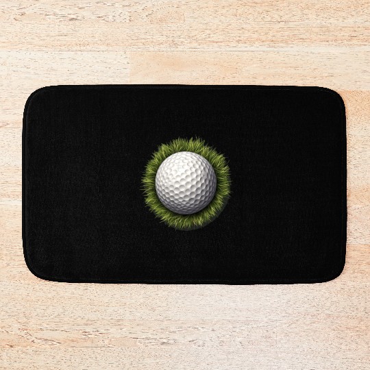 Golf Ball Green Grass Golfer Golf Player Golfing Bath Mats