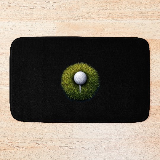 Golf Ball Green Grass Golfer Golf Player Golfing Bath Mats
