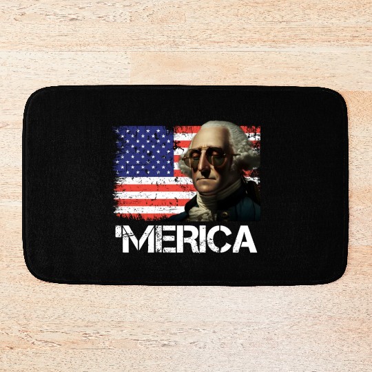 Merica George Washington Independence Day USA Bath Mats