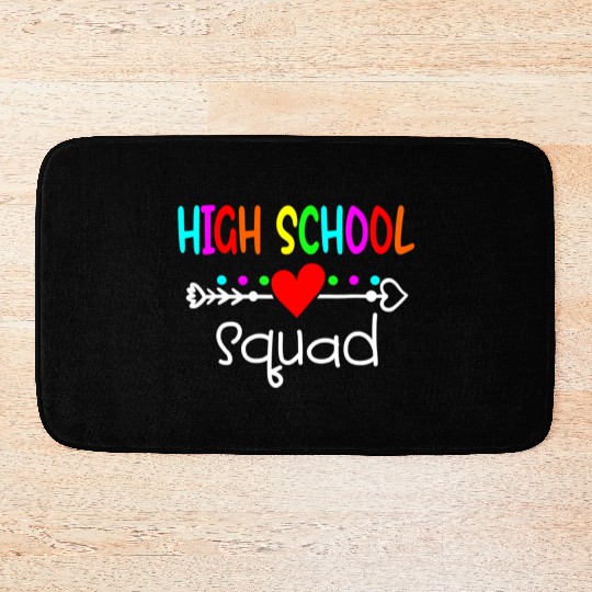 High School Squad Teacher Student Kid Back To Bath Mats
