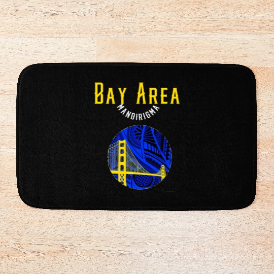 San Francisco Bay Area Bridge Polynesian Warrior T Bath Mats