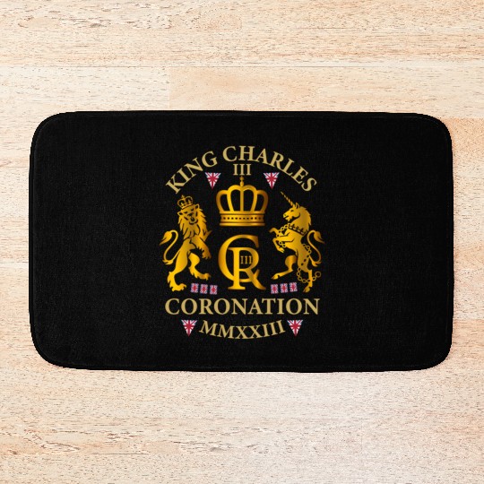 King Charles Iii British Monarch Royal Coronation Bath Mats
