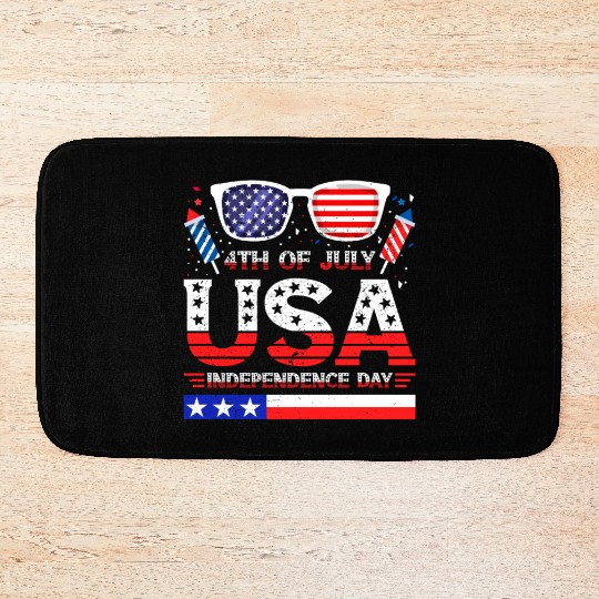 4th July USA Independence Day All American Pride Bath Mats