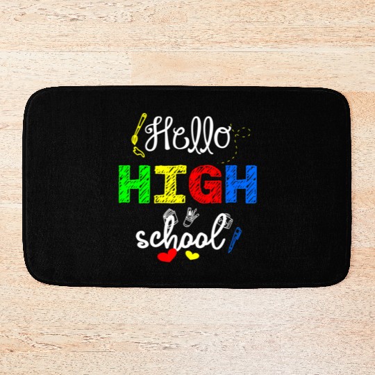 High school First Day Back To School Student Bath Mats