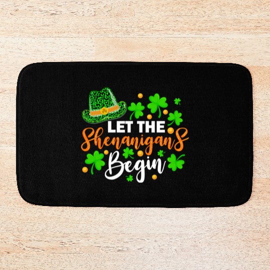 Shamrock Let The Shenanigans Begin Irish St Bath Mats