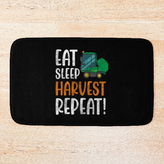 Farmer Field Worker Harvest Time Vegetable Bath Mats