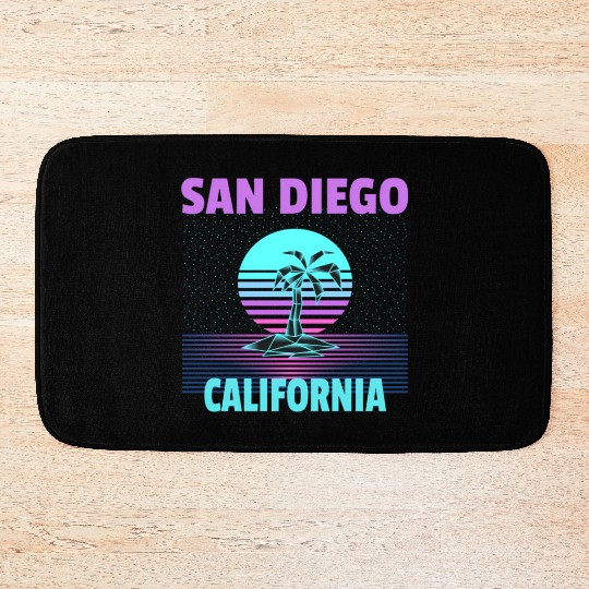 San Diego Vacation - Palm Tree Bath Mats