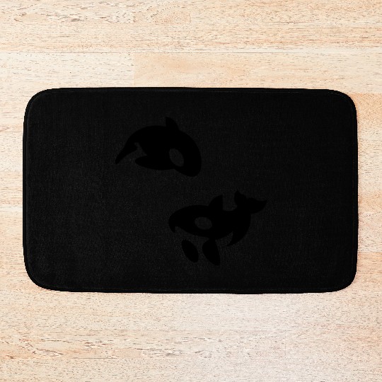 Orca Whale Sword Whale Back Fin Mammal Orcas Bath Mats