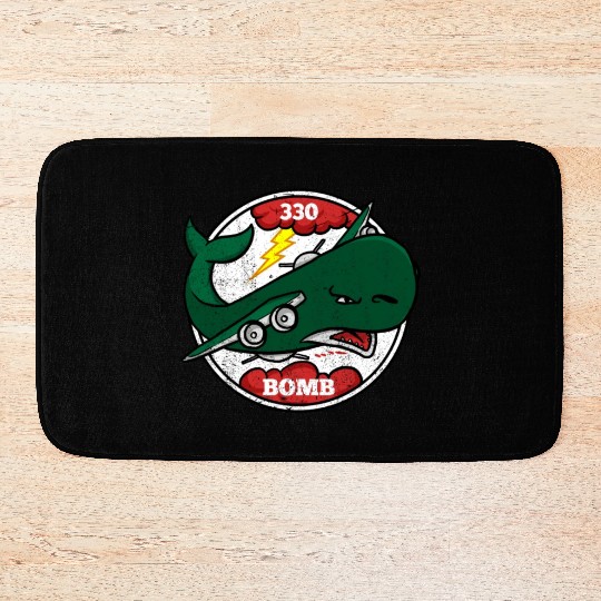 330th Bomb Squadron Patch Vintage Military WWIImil Bath Mats