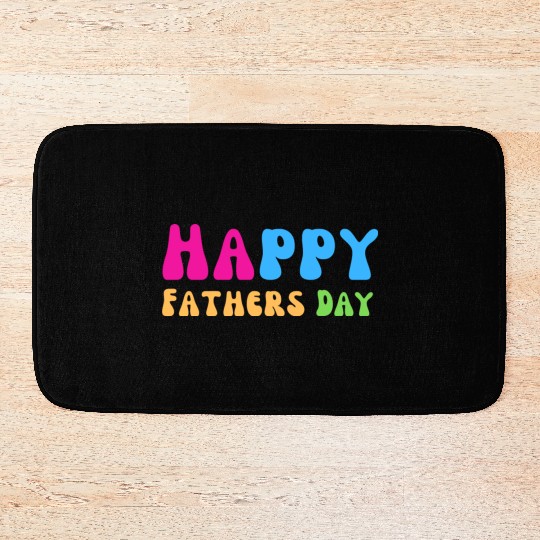 Happy Fathers Day i love you dad Heart Daddy funny Bath Mats