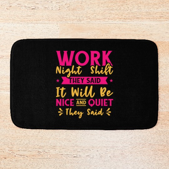 Night Shift Worker Graveyard Duty Bath Mats