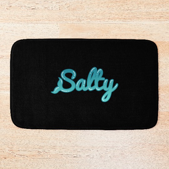 Salty Triggered Mermaid Sailor Open Ocean Water Bath Mats