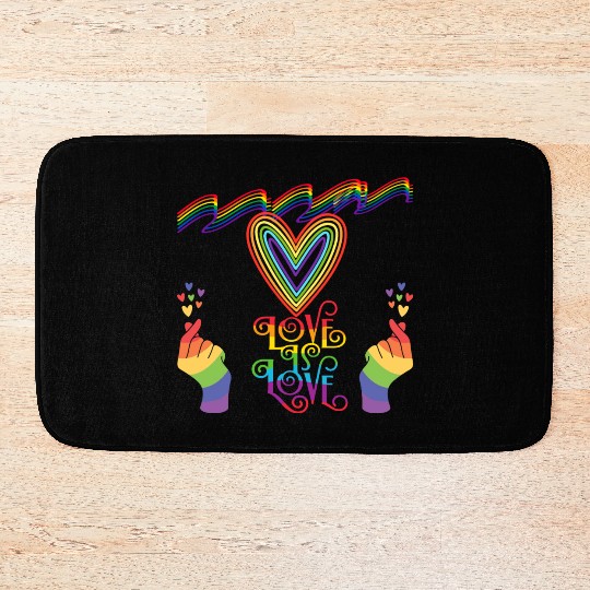 LOVE IS LOVE Bath Mats