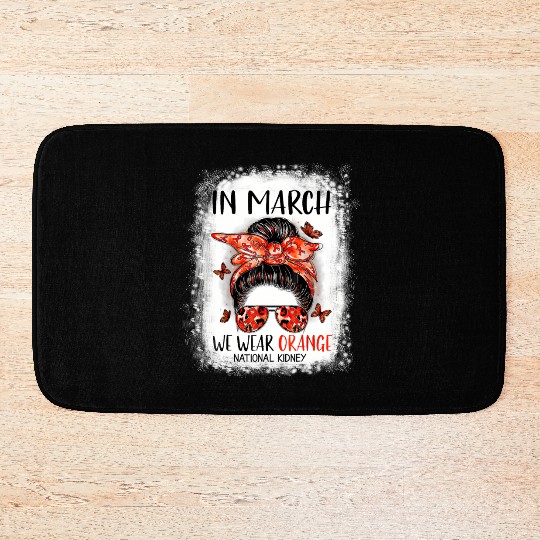 Bleached In March We Wear Orange National Ney Bath Mats