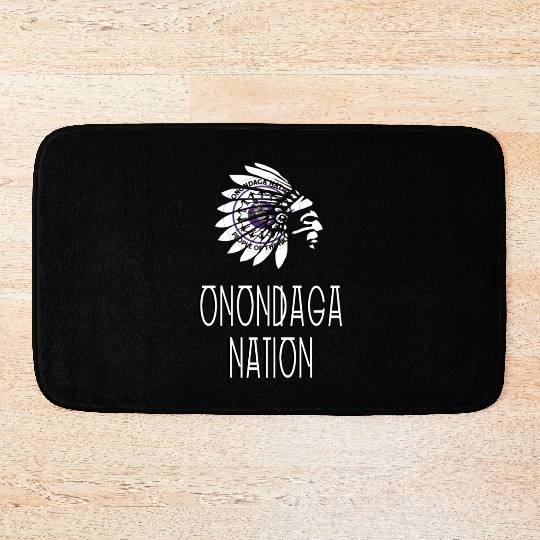 Onondaga Nation Indigenous Native American Headdre Bath Mats