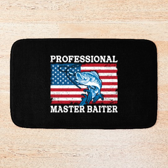 Professional Master Baiter Us American Flag Bass Bath Mats