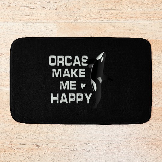 Orcas Make Me Happy Killer Whale Bath Mats