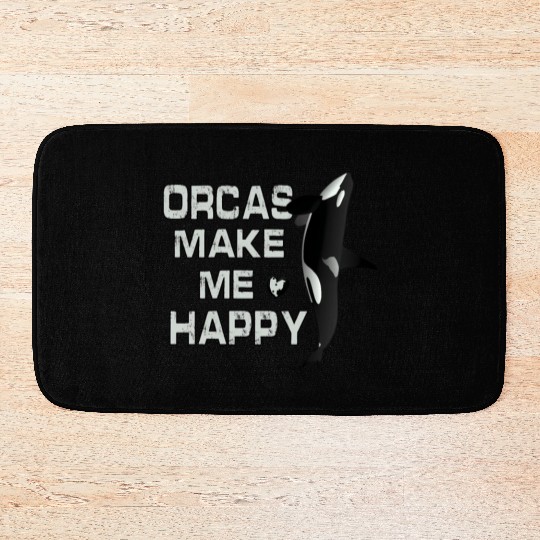 Orcas Make Me Happy Killer Whale Bath Mats