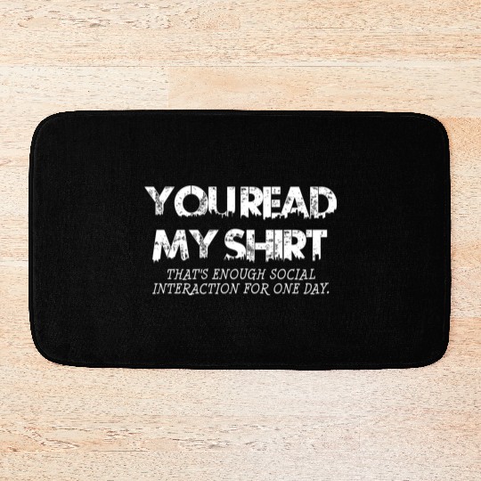 Social Interaction Graphic Novelty Sarcastic DARK Bath Mats