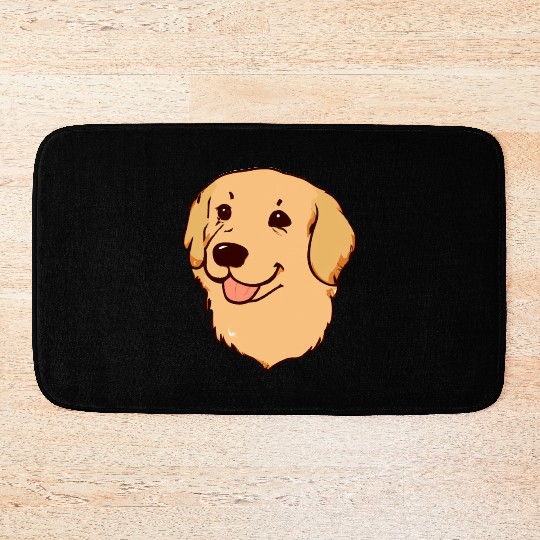 Sweet Golden Retriever Dog Lover Puppy Bath Mats