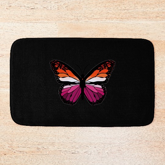 Lesbian Monarch Butterfly Sticker Bath Mats