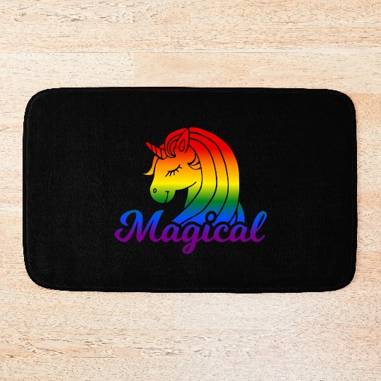 Magical Rainbow Unicorn | TTRPG Pride Bath Mats