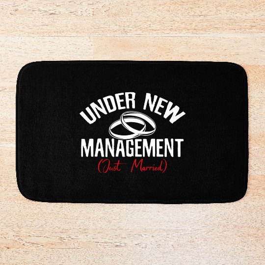 Under Newagement Just Married Groom Bride Wedding Bath Mats