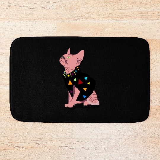pink cute cat meowed funny meowdy cowboy for you Bath Mats