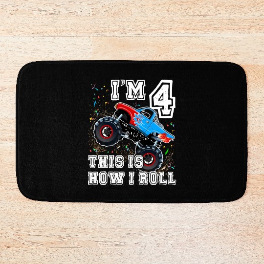 Monster Trucks 4Th Party 4 Bath Mats