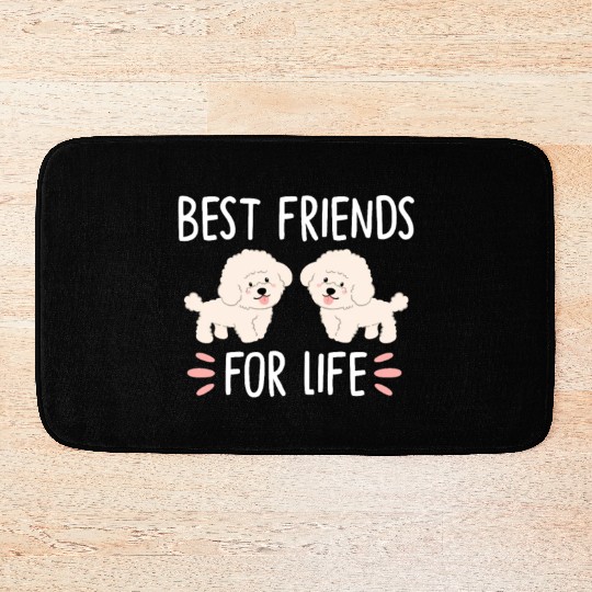 Best Friends For Life, Bichon Frise Bath Mats
