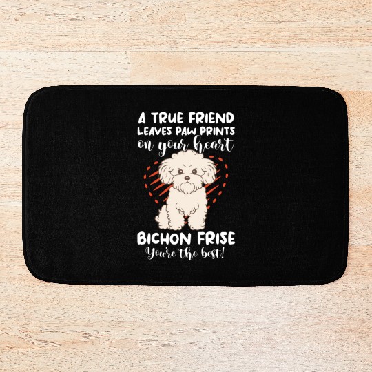 A True Friend Leaves Paw Prints On Your Heart Bath Mats
