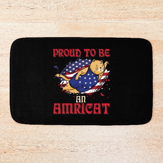 Proud to be an Americat 4th of July Bath Mats